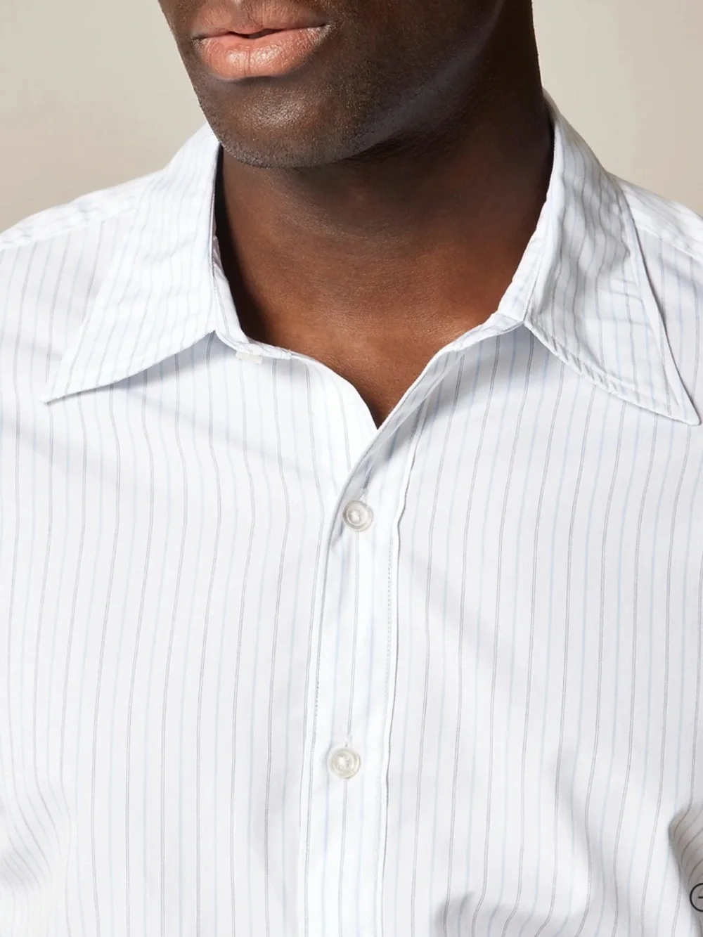 J crew Portuguese cotton poplin shirt Perry Stripe White Blue
